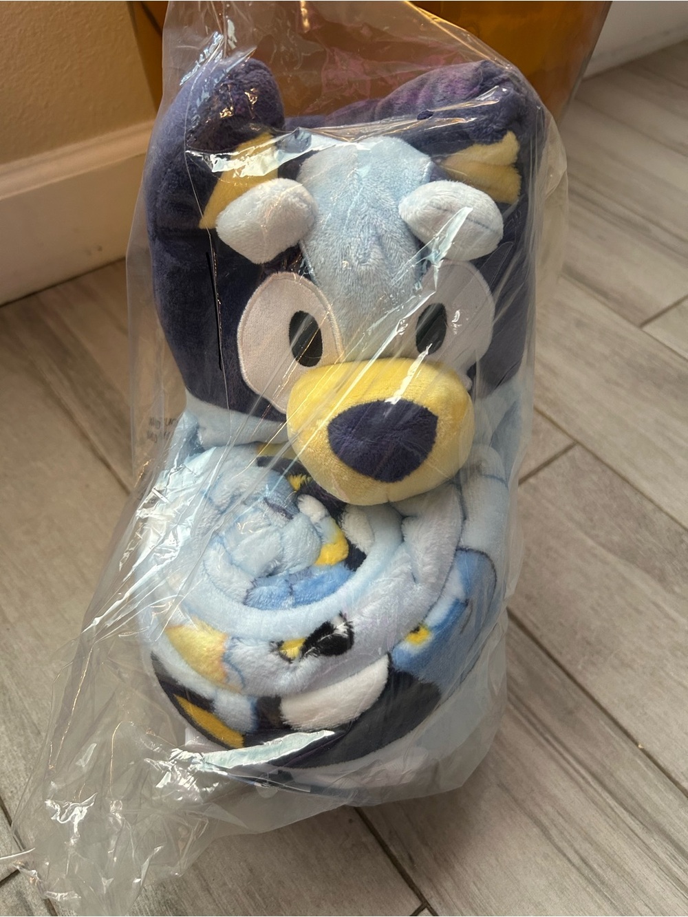 Bluey Plush Blue & Yellow Bear Blanket Buddy